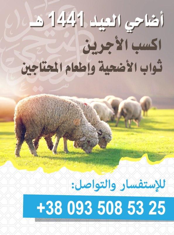 الرائد الرائد يطلق مشروع شراء وتوزيع الأضاحي على مسلمي أوكرانيا في العام الجاري